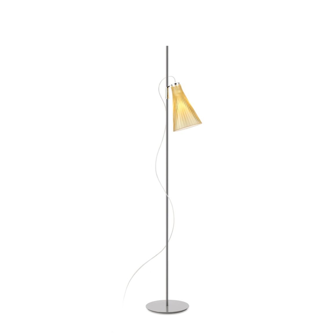 Lampada da terra K-Lux Kartell in acciaio e PMMA colorato 165 cm