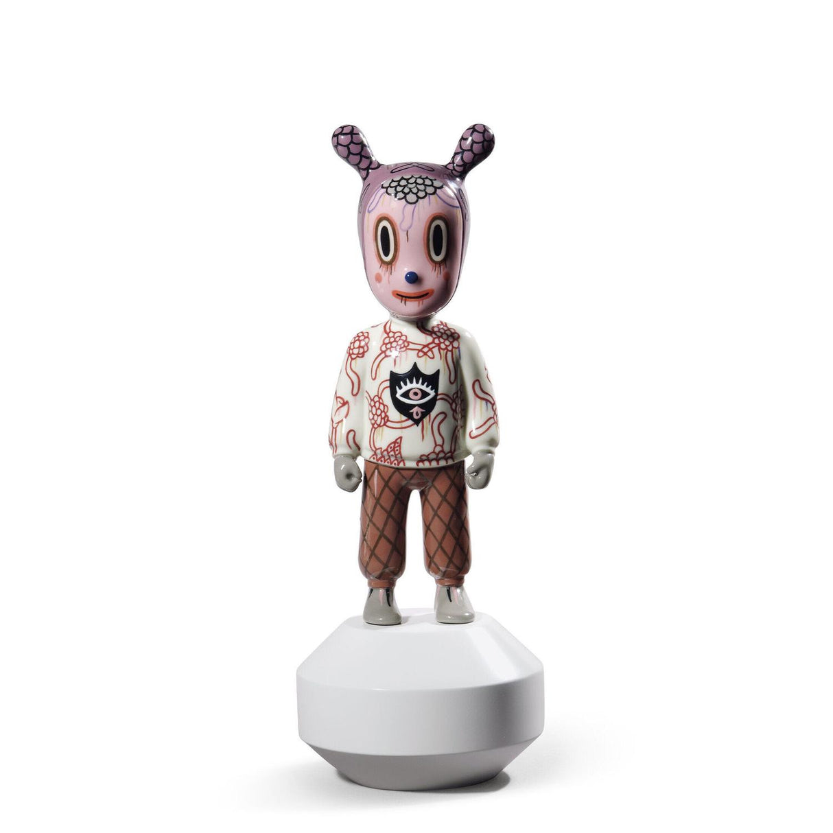 Scultura The Guest Lladrò in porcellana decorata Gary Baseman 30x11 cm