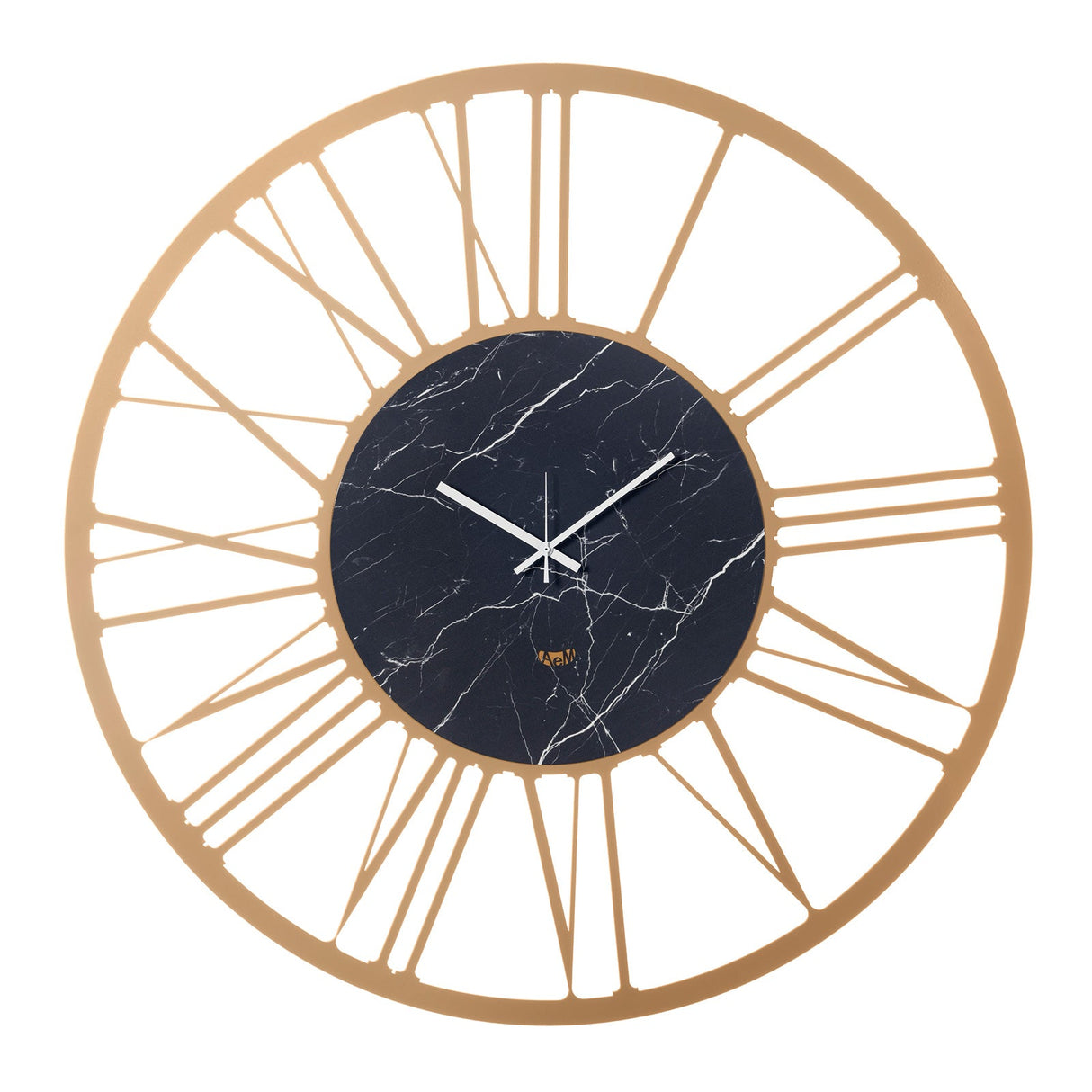 Orologio da parete Big 90 Arti e Mestieri in metallo oro effetto marmo