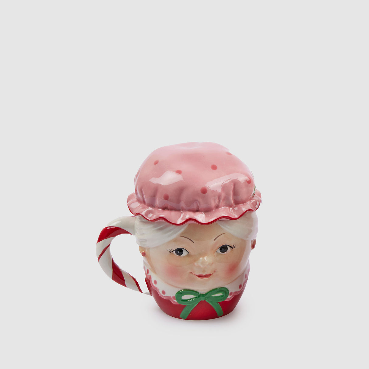 Tazza Mamma Natale EDG in porcellana con tappo 14x11 cm