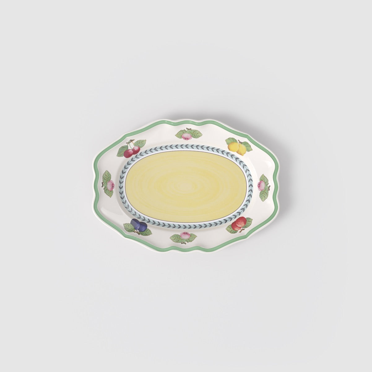 Vassoio ovale French Garden Villeroy & Boch in porcellana decorata 37 cm