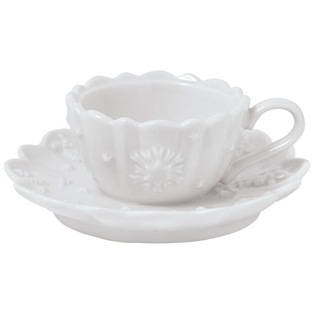 Decorazione tazza da tè Villeroy & Boch in porcellana bianca natalizia