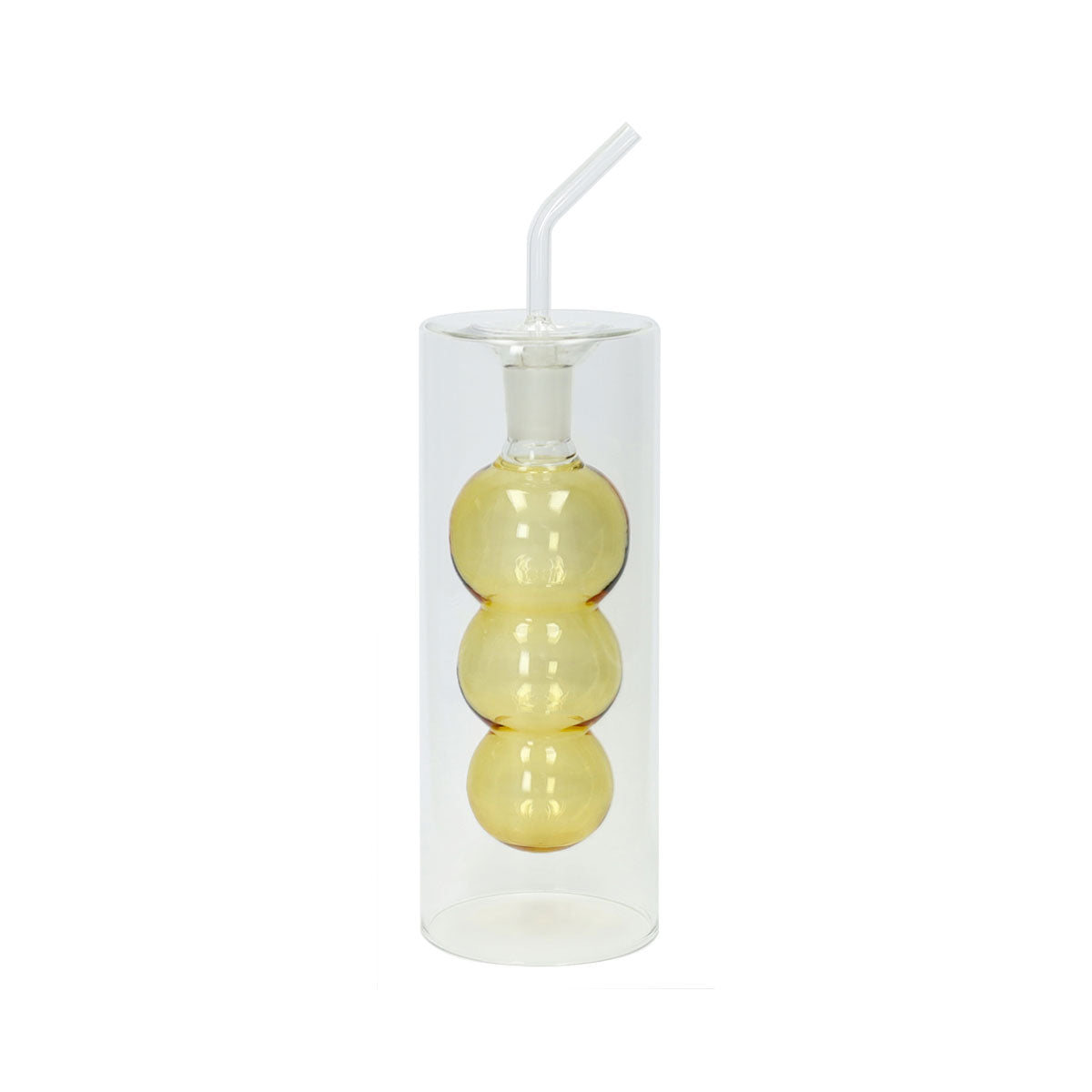 Oliera Bubble Brandani in vetro trasparente con interno giallo 200 ml