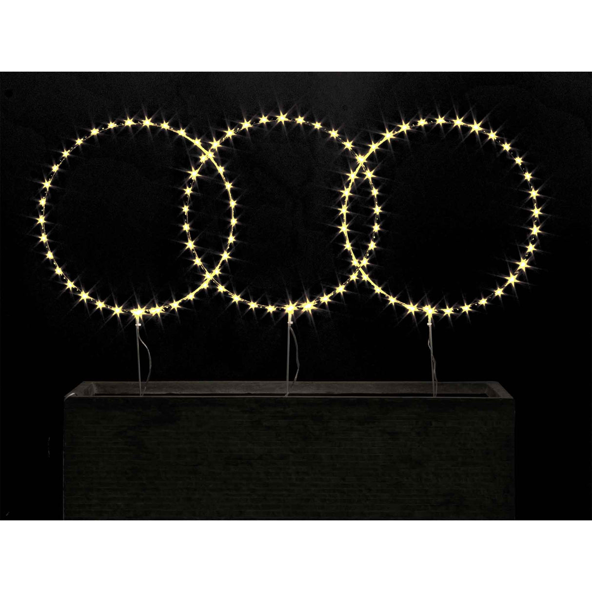 Decorazione luminosa Bizzotto circolare bianca 105 microled 35 cm