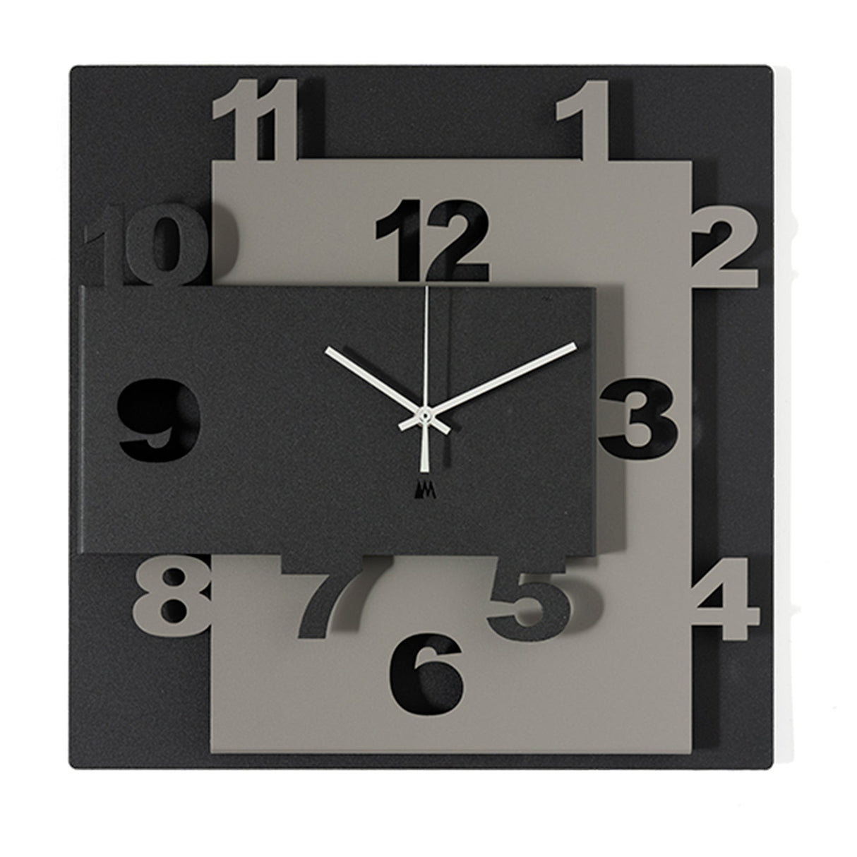 Orologio da parete Ziggurat Arti e Mestieri in ferro nero 40x8 cm