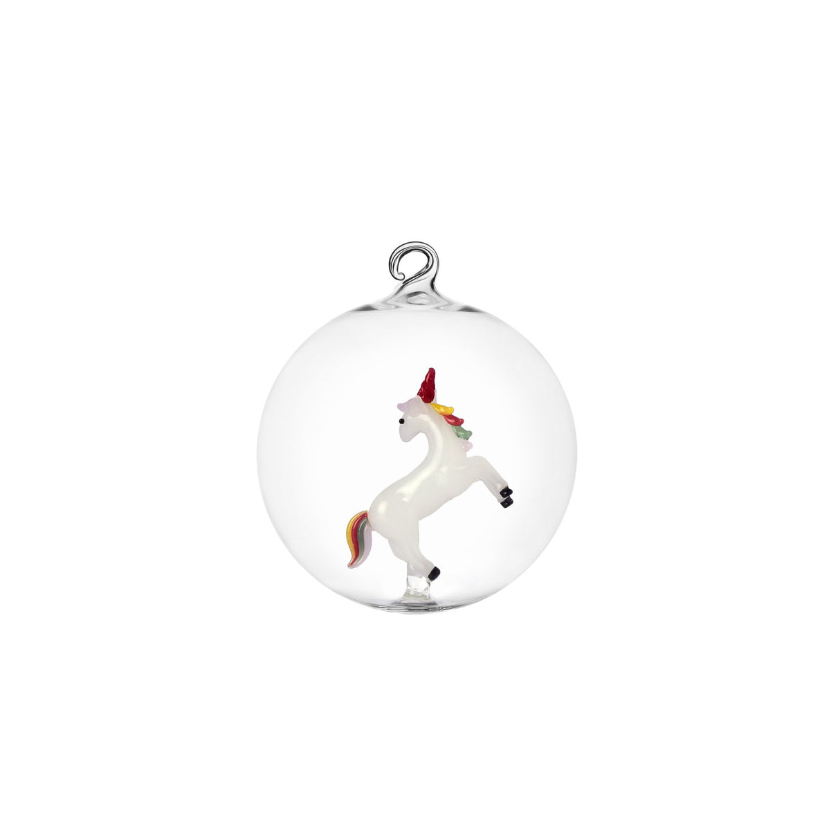 Pallina di Natale Unicorno Ichendorf in vetro borosilicato 8 cm