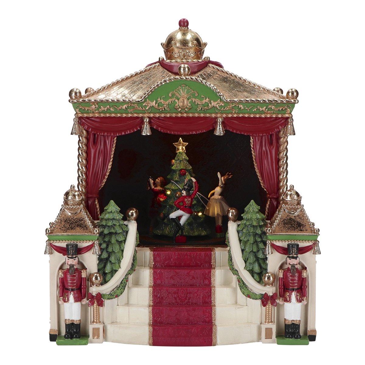 Carosello natalizio Schiaccianoci Timstor decorazione animata 40x34 cm