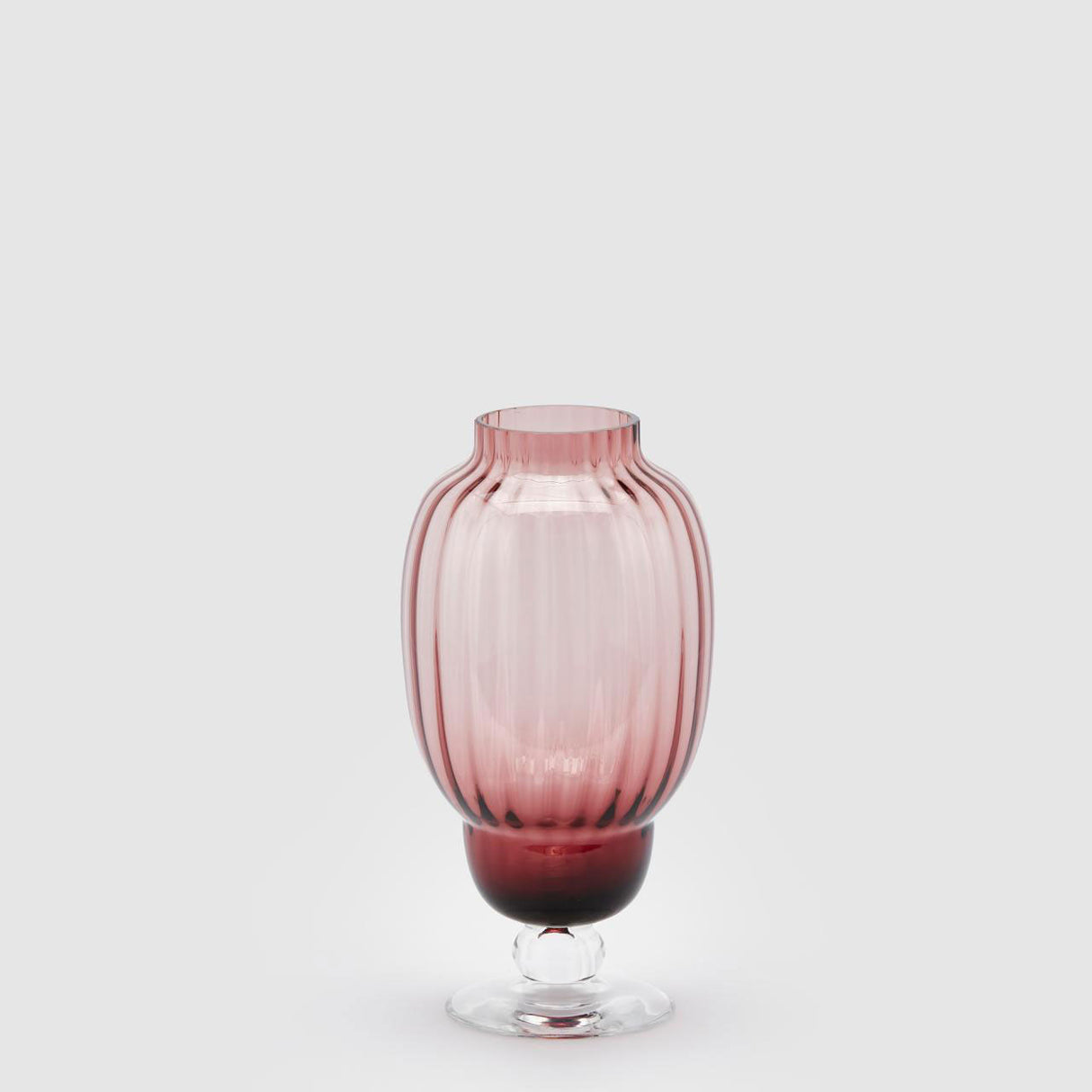 Vaso Biforma EDG in vetro rosa antico diametro 16x29,5 cm