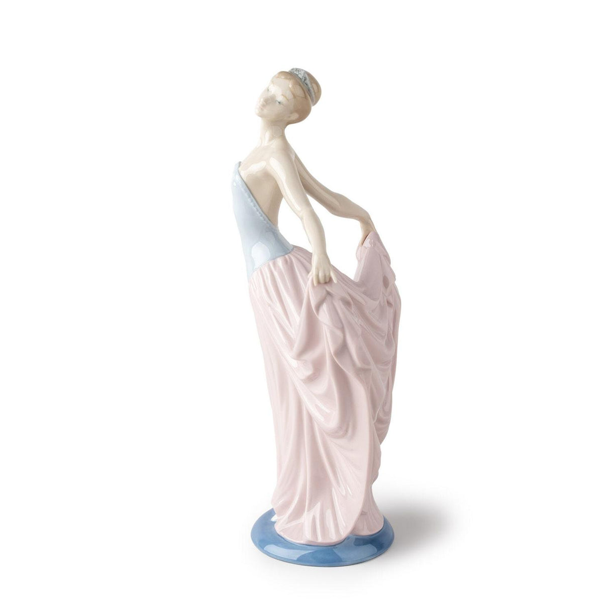 Statuina ballerina che saluta Lladrò in porcellana 30x18x11 cm