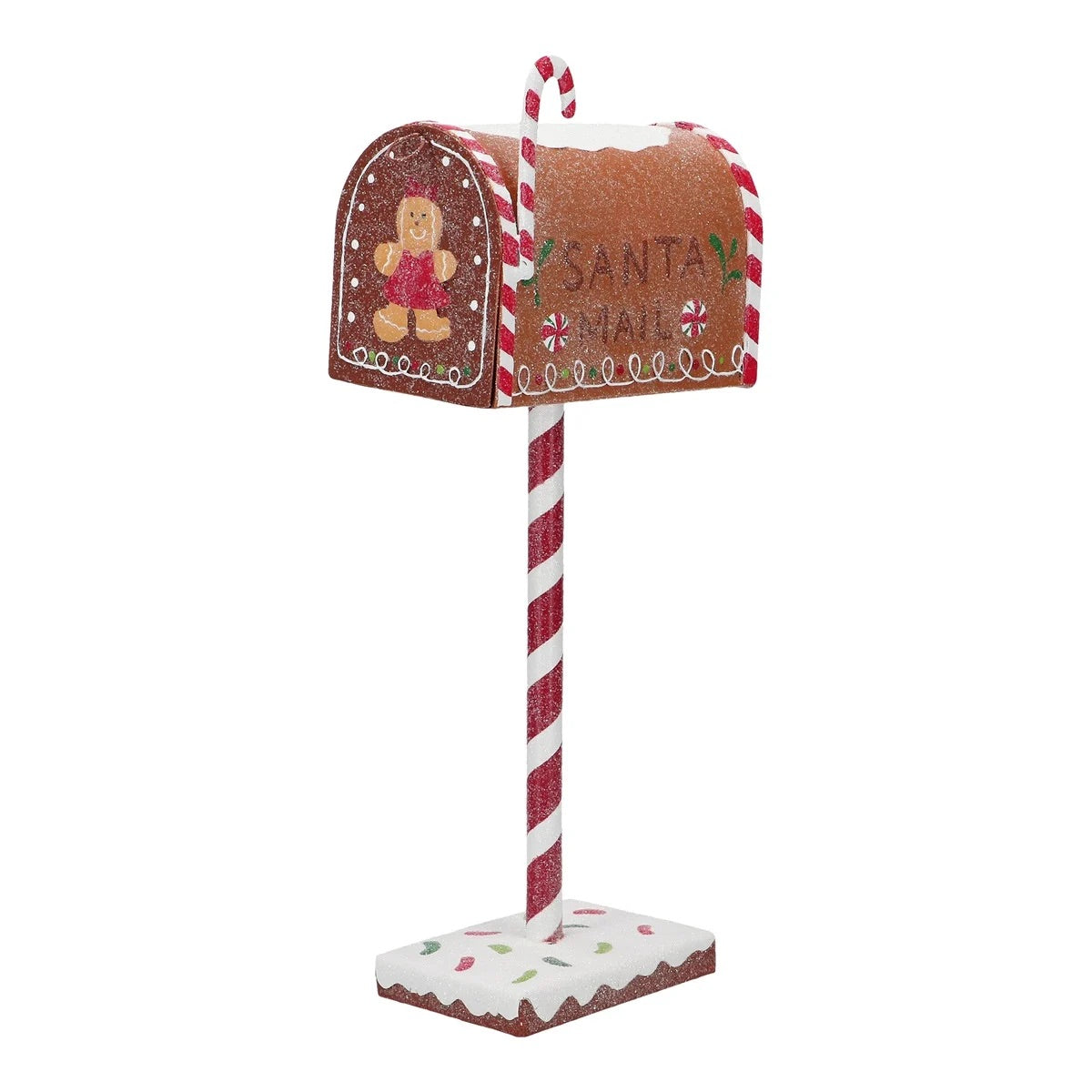 Buca delle lettere Babbo Natale Timstor in metallo decoro pan di zenzero 36 cm