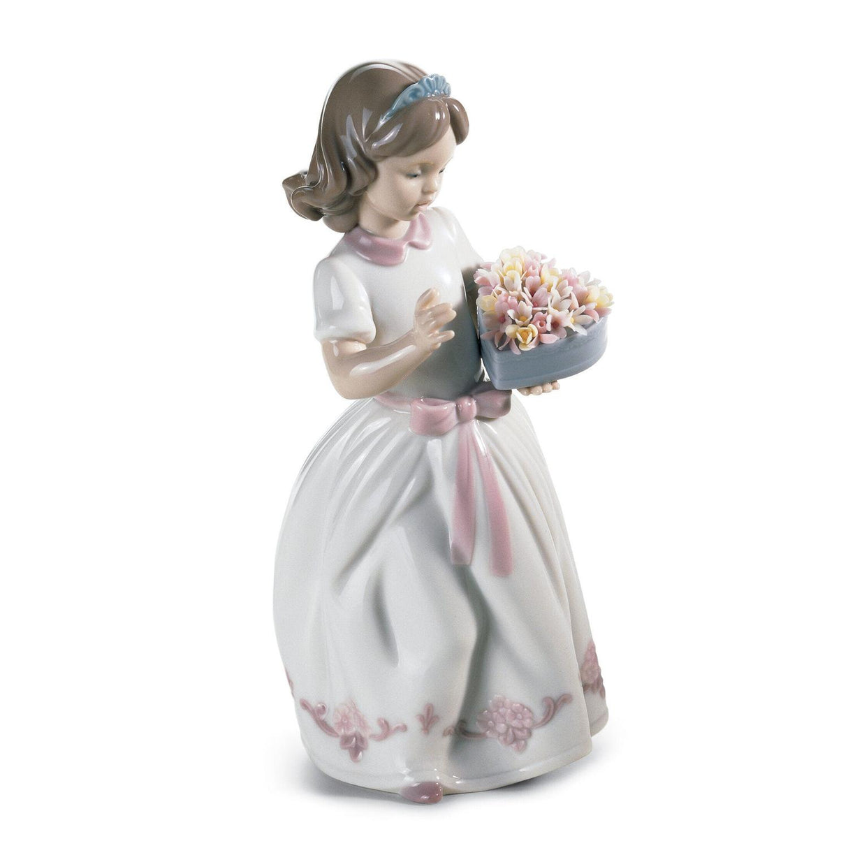 Statuina Bimba per Una Persona Speciale Lladrò in porcellana 21x9 cm