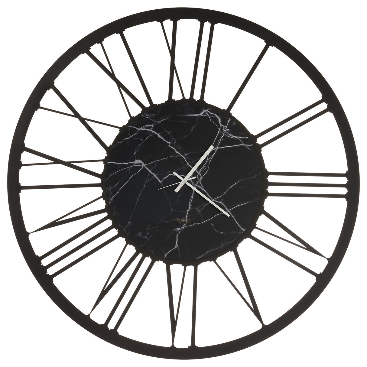 Orologio da parete Big 140 Arti e Mestieri in metallo nero design minimale