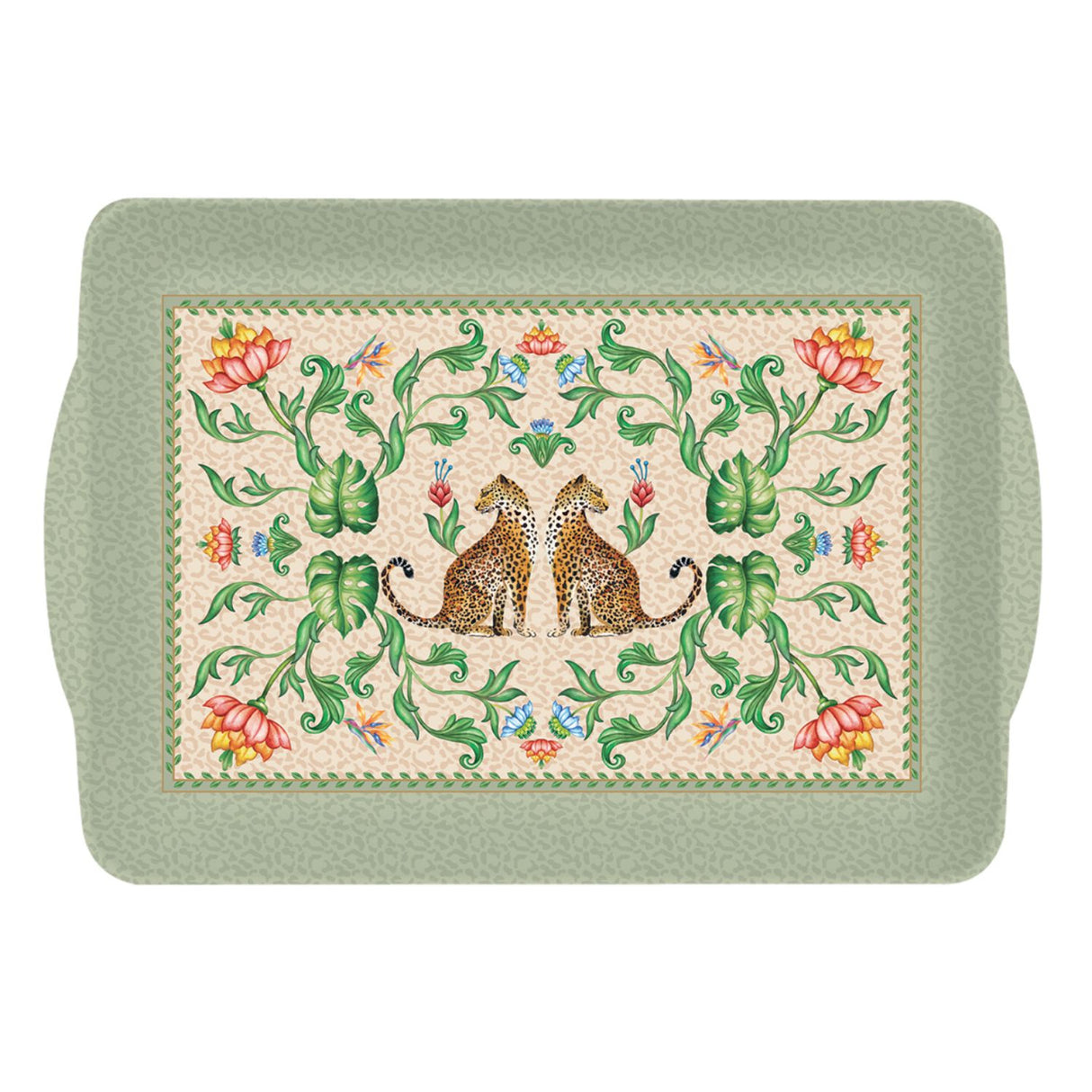 Vassoio Jungle Vibes Easy Life in melamina decoro leopardo 33x22 cm