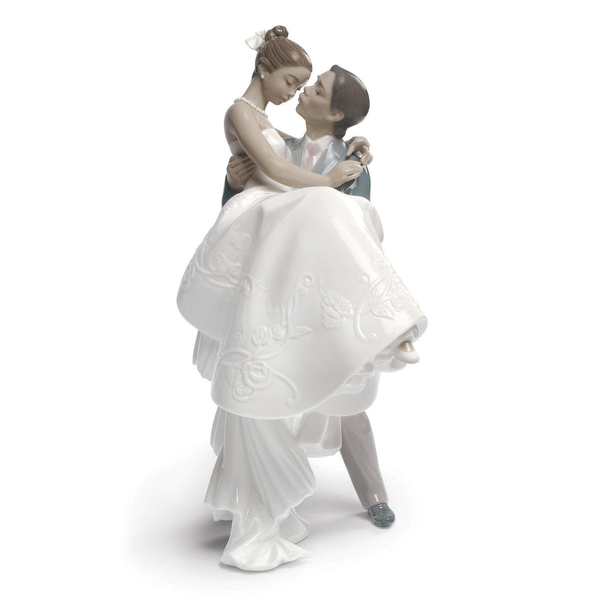 Statuina sposi Il Giorno Più Felice Lladrò in porcellana lucida 27x17 cm