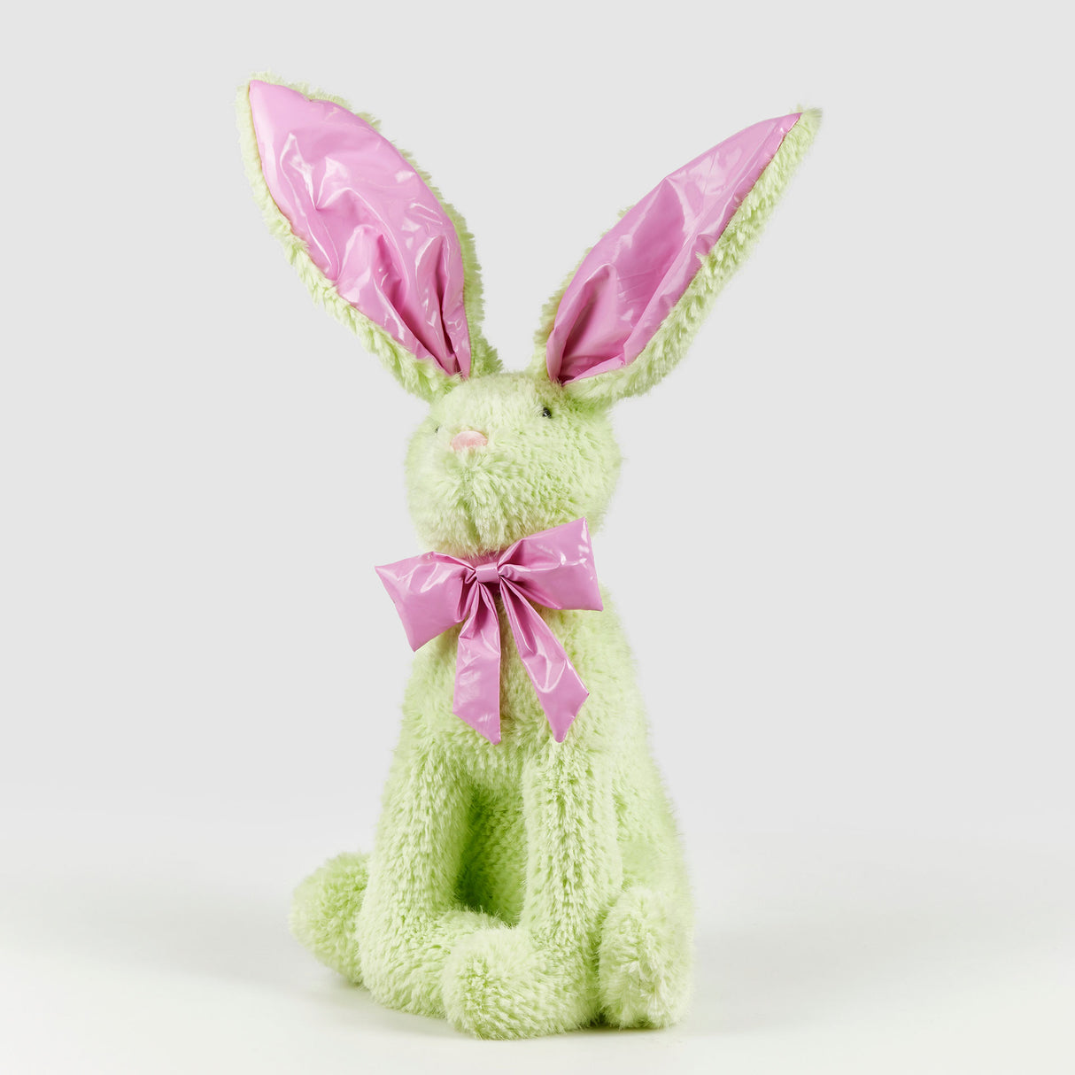 Coniglio di Pasqua EDG in tessuto verde altezza 60 cm