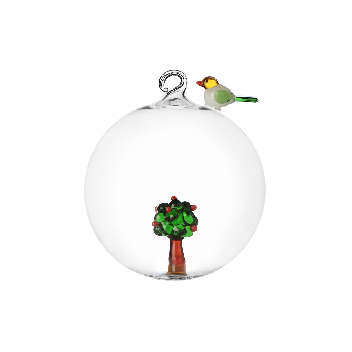 Pallina Red Apple Ichendorf in vetro borosilicato con melo 10 cm