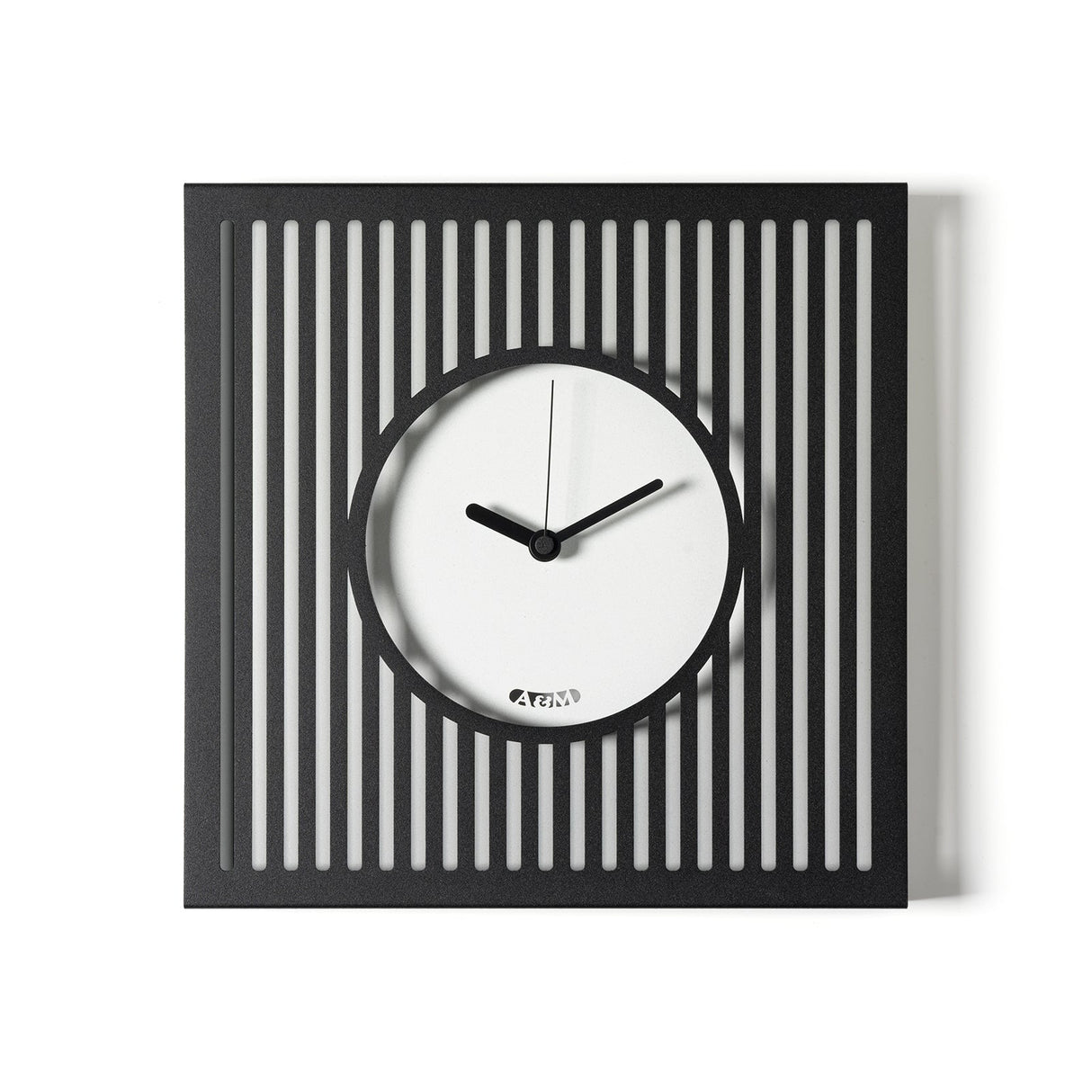 Orologio da parete Tiffany Arti & Mestieri in ferro nero e bianco marmo