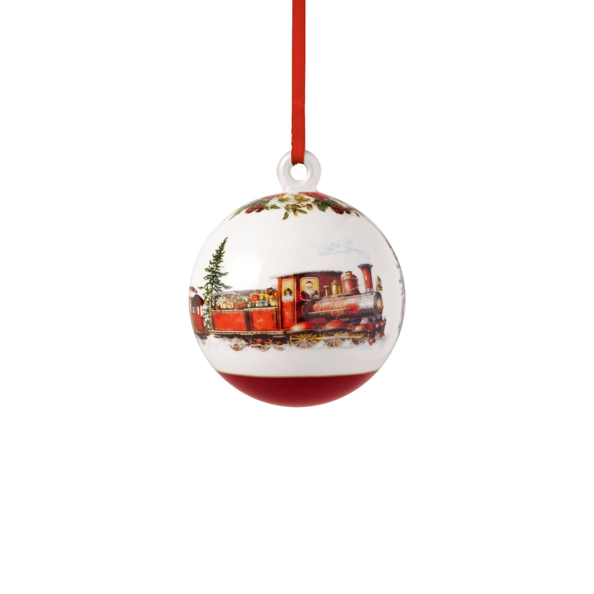 Pallina di Natale Villeroy & Boch in porcellana decorata 2025 6,5x8 cm