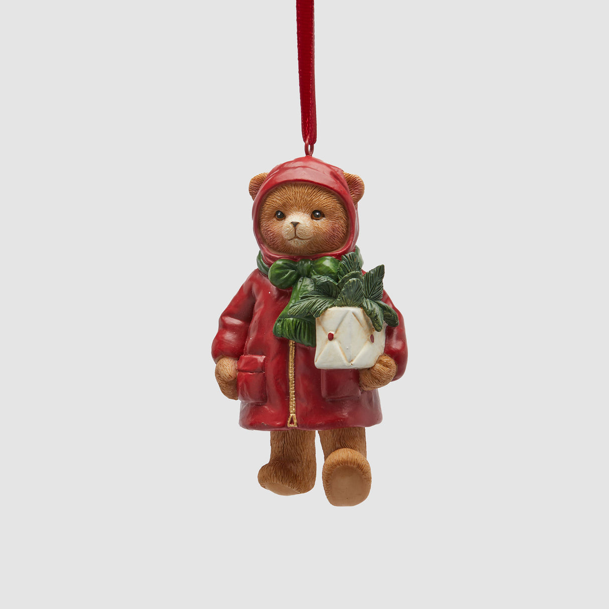 Orsetto natalizio EDG in resina con cappellino decorazione 10,5 cm