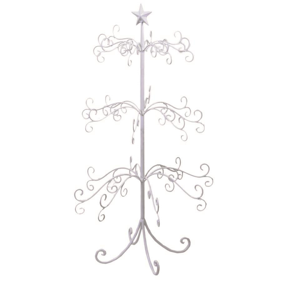 Albero di Natale Stella Vacchetti in metallo bianco altezza 105 cm