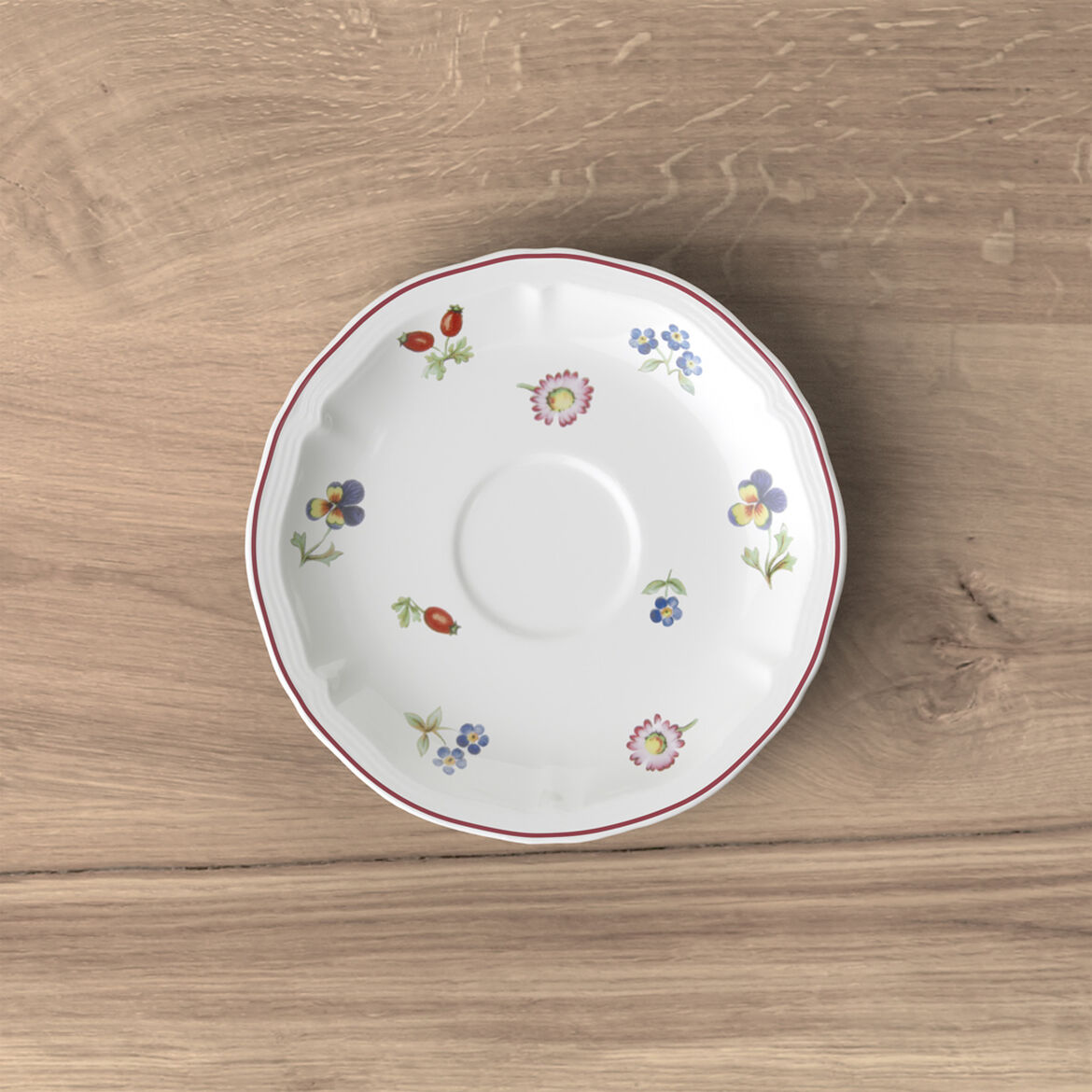 Piattino tazza tè Villeroy & Boch Petite Fleur in porcellana 15 cm