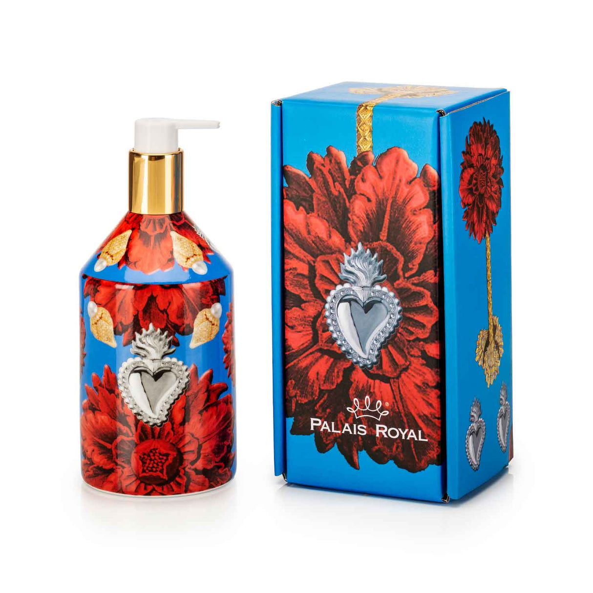 Dispenser sapone liquido Palais Royal in porcellana bianca 18 cm