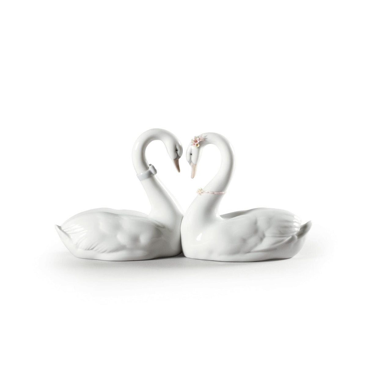 Scultura Cigni Amore Senza Fine Lladrò in porcellana 13x27 cm