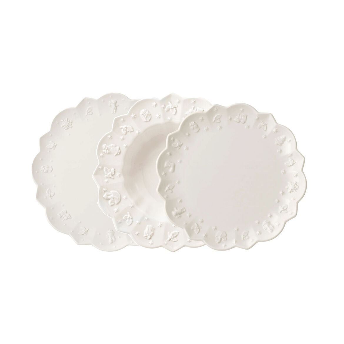 Servizio piatti Toy's Delight Villeroy & Boch in porcellana bianca 12 pezzi