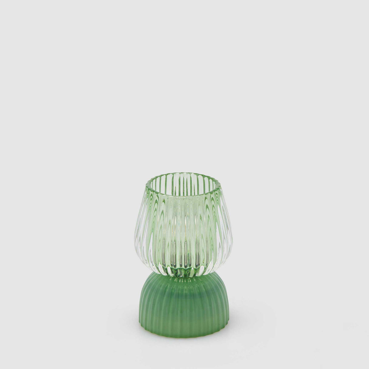 Lampada da tavolo Biforma EDG in vetro a righe verdi 13x9 cm
