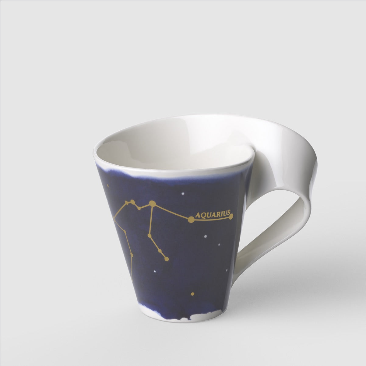 Tazza mug Zodiaco Acquario Villeroy & Boch in porcellana con decori oro