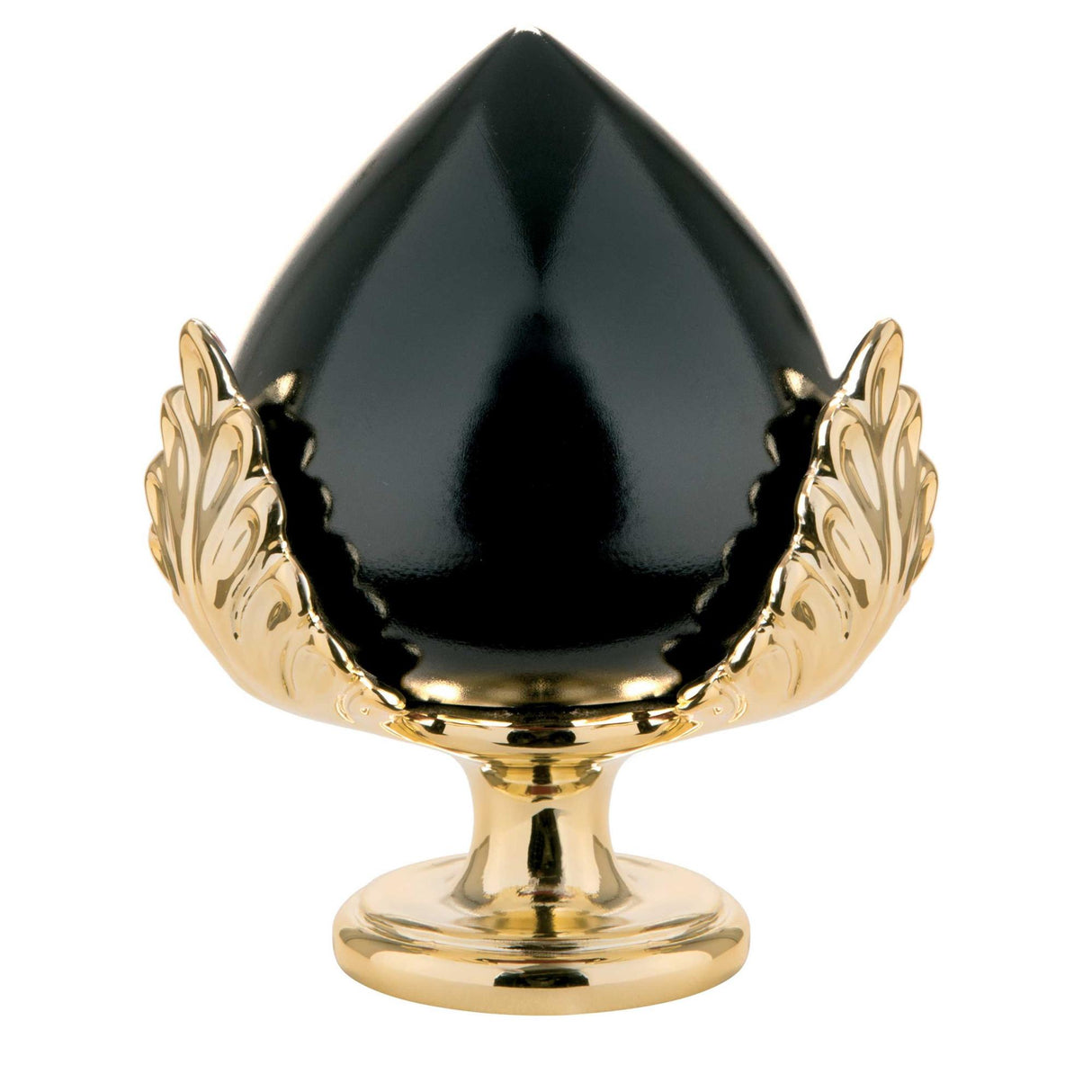 Pumo Pugliese Bongelli Preziosi in marmorino nero e oro 17 cm