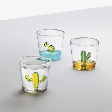 Bicchiere Ichendorf Desert Plants con cactus in vetro borosilicato di design