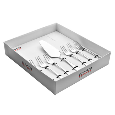 Set posate dolce Eleven Eme acciaio inox 18/10 finitura lucida 7 pezzi