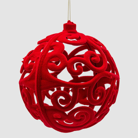 Pallina di Natale EDG Enzo De Gasperi in velluto 15 cm