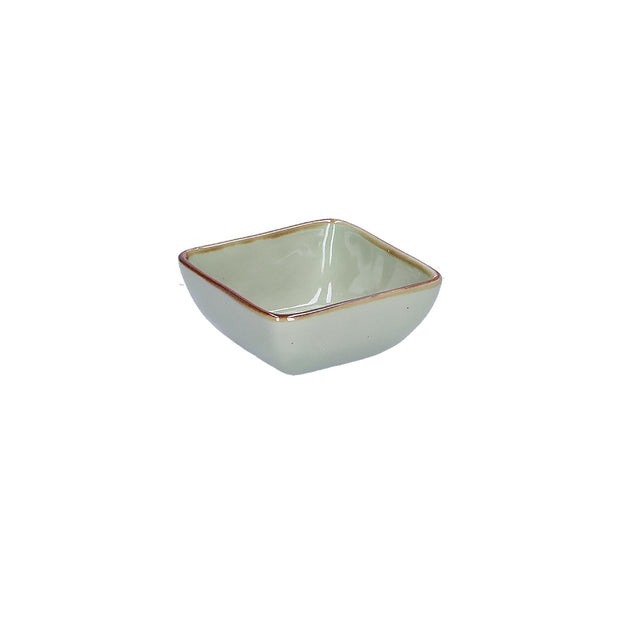 Set 6 ciotole Concerto Rose & Tulipani in stoneware verde 8 cm