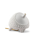 Lampada da tavolo Riccio Lladrò in porcellana bianca 22x23 cm