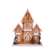 Casetta Baita Bianchi Dino in legno con luci LED 36 cm