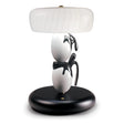 Lampada da tavolo Hairstyle Lladrò in porcellana con schermo in vetro 38x31 cm