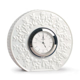 Orologio da tavolo Lladrò in porcellana con decoro floreale 10x11 cm