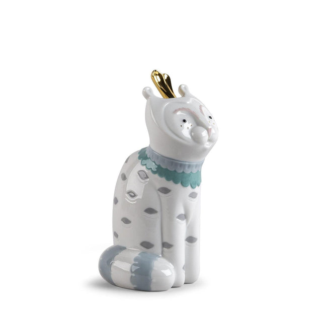 Statuetta gatto Amici Sorprendenti Lladrò porcellana lucida 19x9 cm