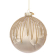 Sfera di Natale Bizzotto in vetro color champagne diametro 10 cm