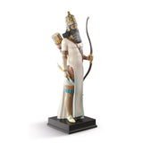 Statuina Arciere Assiro Lladrò in porcellana serie limitata 96x31 cm