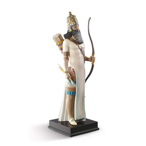 Statuina Arciere Assiro Lladrò in porcellana serie limitata 96x31 cm