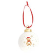 Pallina di Natale Orsetto Easy Life in porcellana decorata 7 cm
