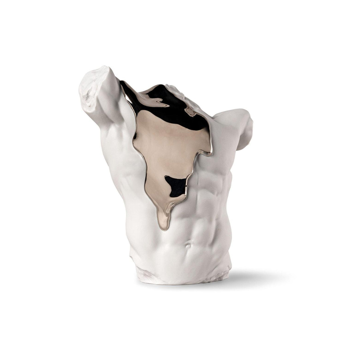 Busto maschile Eternal Fluidity Lladrò in porcellana bianca 32x30 cm