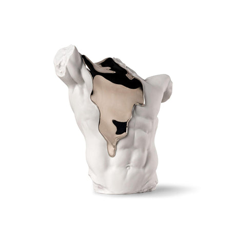 Busto maschile Eternal Fluidity Lladrò in porcellana bianca 32x30 cm