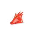 Scultura Il Drago Rosso Lladrò in porcellana colorata 13x16 cm