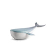 Scultura balena Lladrò in porcellana opaca e lucida 13x48 cm