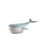 Scultura balena Lladrò in porcellana opaca e lucida 13x48 cm