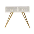 Consolle Mayfair Arti & Mestieri in metallo grande bianco e oro